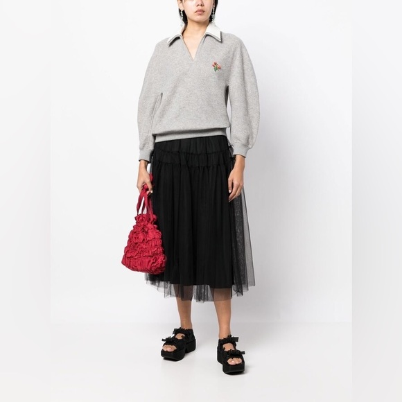 SHUSHU/TONG Embroidered Detail Knit Jumper | UK Size 6/US Size XS - Picture 2 of 9